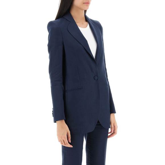 Hebe studio single-breasted blazer in linen - Picture 2 of 4